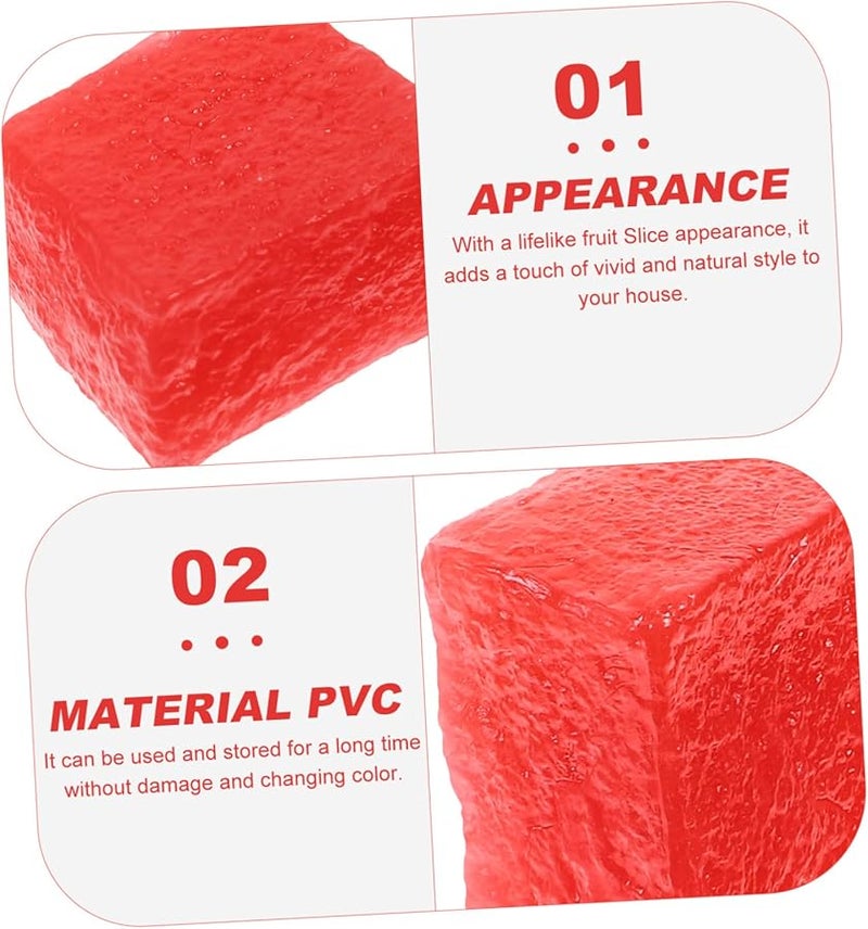 Realistic Watermelon Slice Model Fake Fruit Decoration 10Pcs For Photography Props Home Ornaments - Image 3